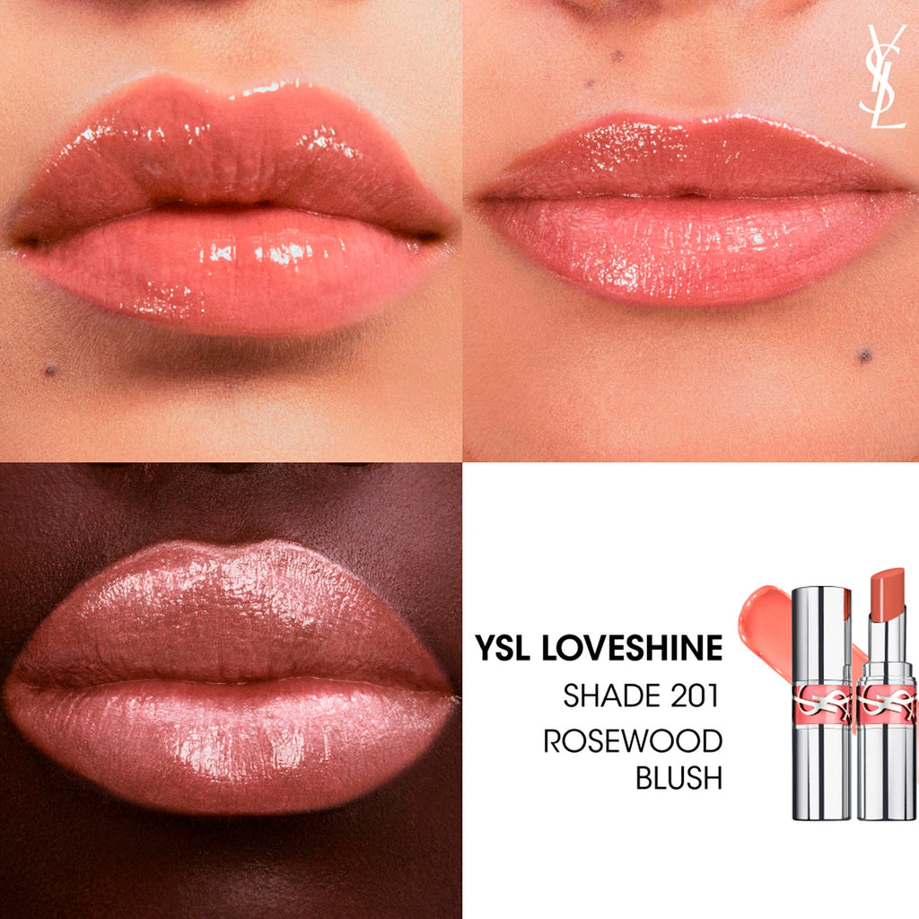 YSL Loveshine Net Wt. 0.11 oz. / 3.2 g. (201 Rosewood Blush)