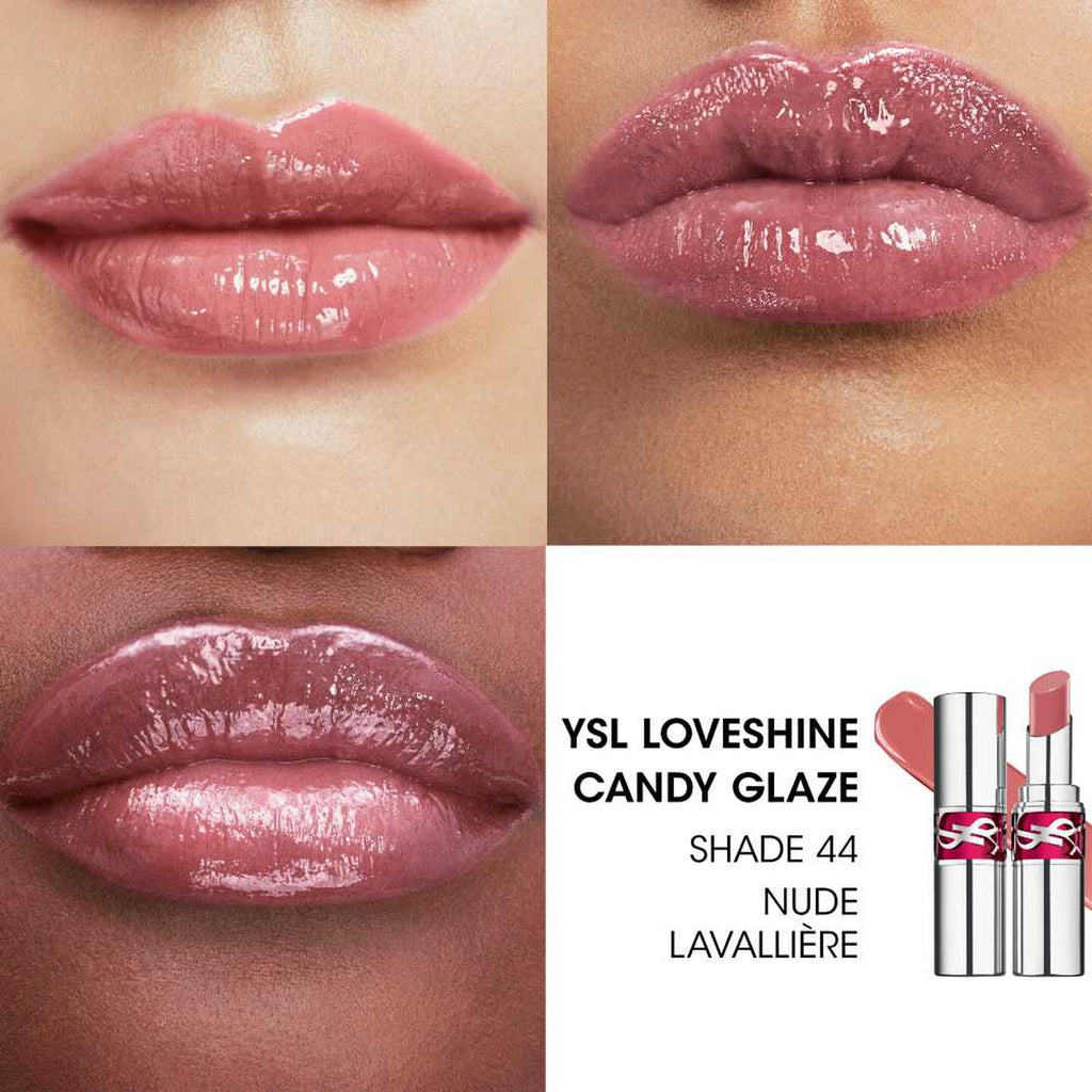 YSL Loveshine Candy Glaze Net Wt. 0.11 oz. / 3.2 g. (44 Nude Lavallière)