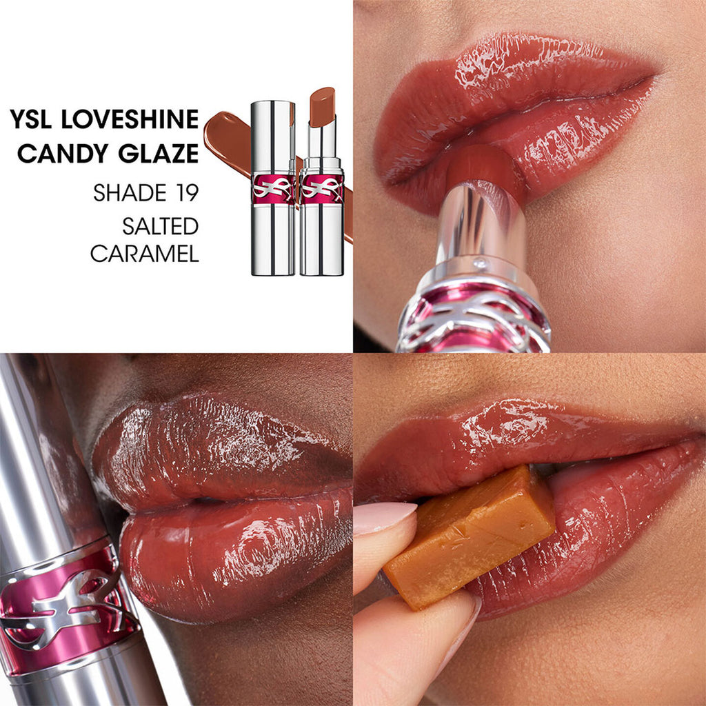 YSL Loveshine Candy Glaze Net Wt. 0.11 oz. / 3.2 g. (19 Salted Caramel)