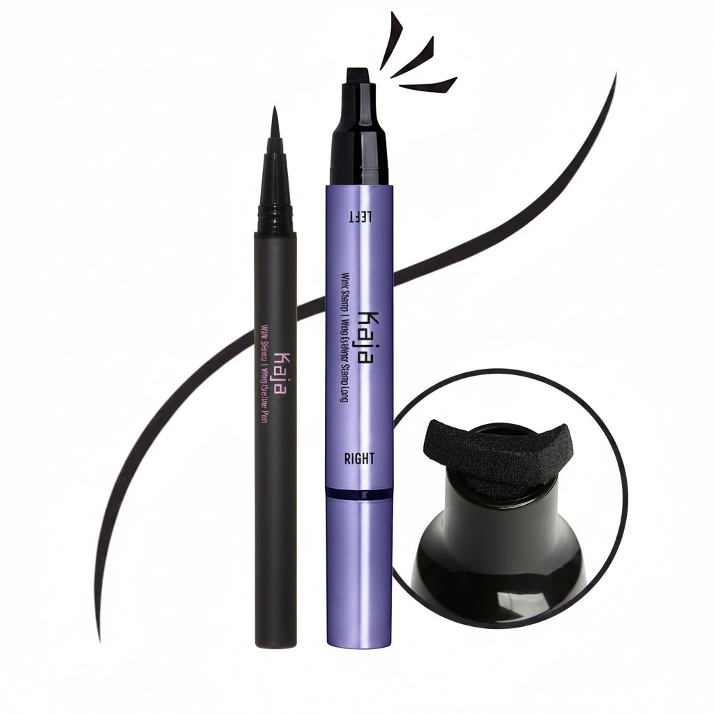 Kaja Wink Stamp Ink Black (Winge eyliner pen 0.4 ml. / 0.01 fl. oz.)(Winge stampn 3 ml. / 0.10 fl. oz.)