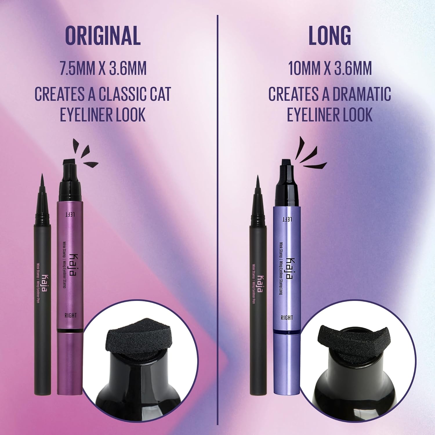 Kaja Wink Stamp Ink Black (Winge eyliner pen 0.4 ml. / 0.01 fl. oz.)(Winge stampn 3 ml. / 0.10 fl. oz.)