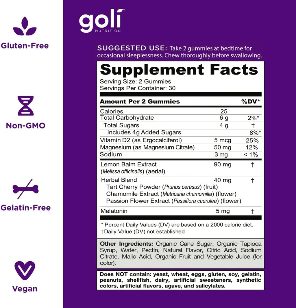 Goli Nutrition Dreamy Sleep Gummies 60 pzas
