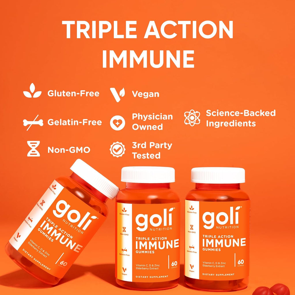 Goli Nutrition Triple Action Immune Gummies 60 pzas