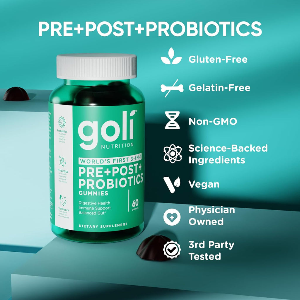 Goli Nutrition Pre+Post+Probiotics Gummies 60 pzas