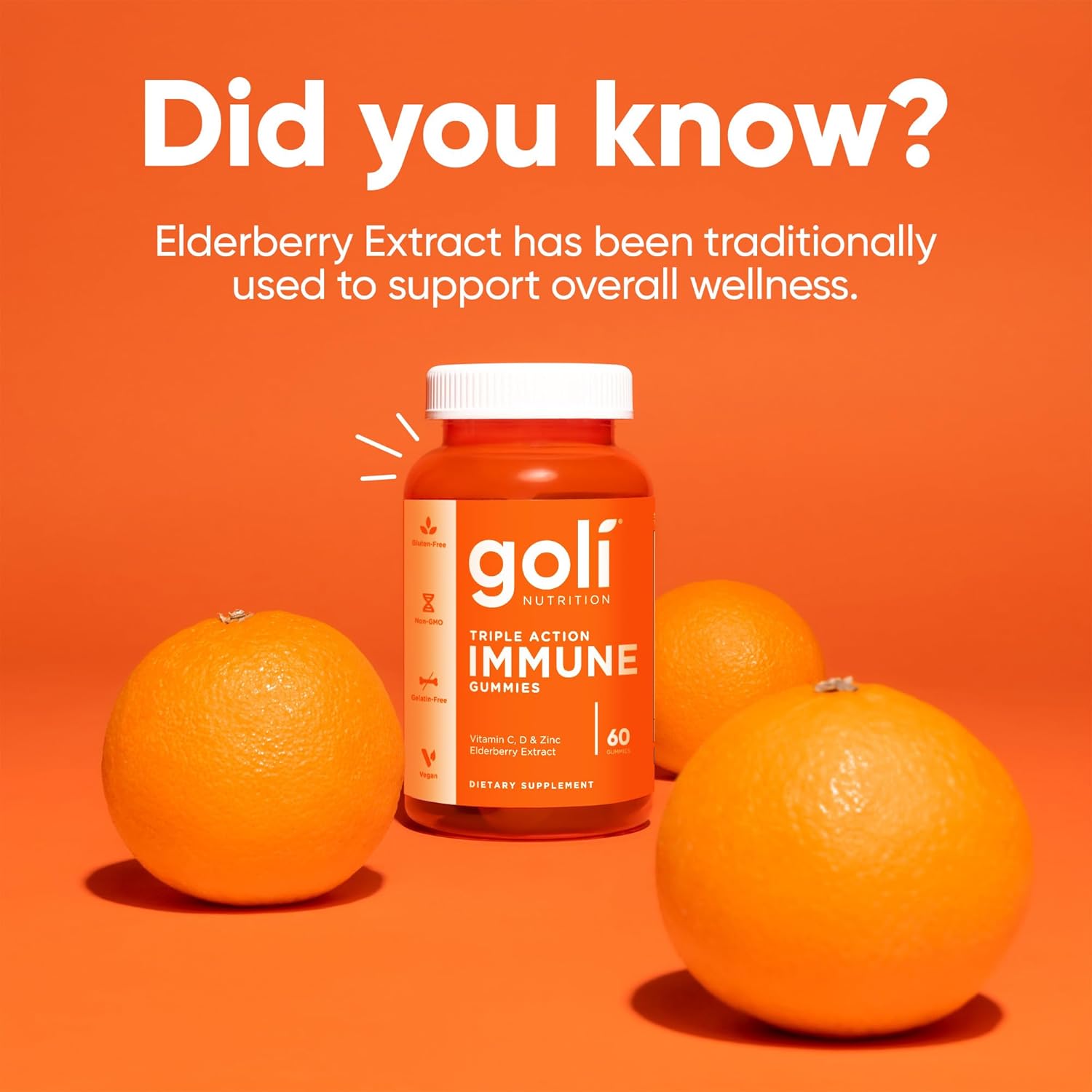 Goli Nutrition Triple Action Immune Gummies 60 pzas