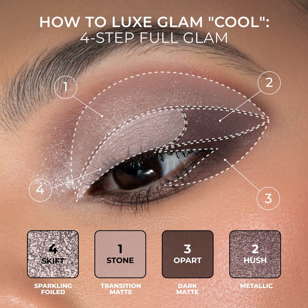 Natasha Denona Luxe Glam Compact 7.8 g / 0.275 oz Sombras (Cool)