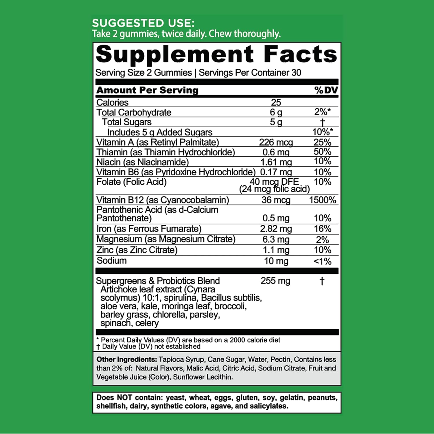 Goli Nutrition Supergreens Gummies 60 pzas