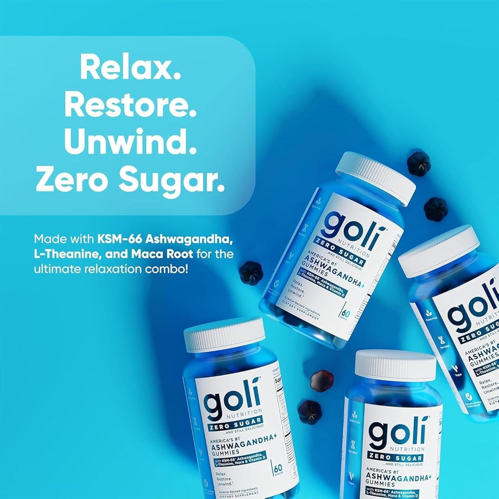 Goli Nutrition Ashwagandha Gummies Zero Sugar 60 pzas