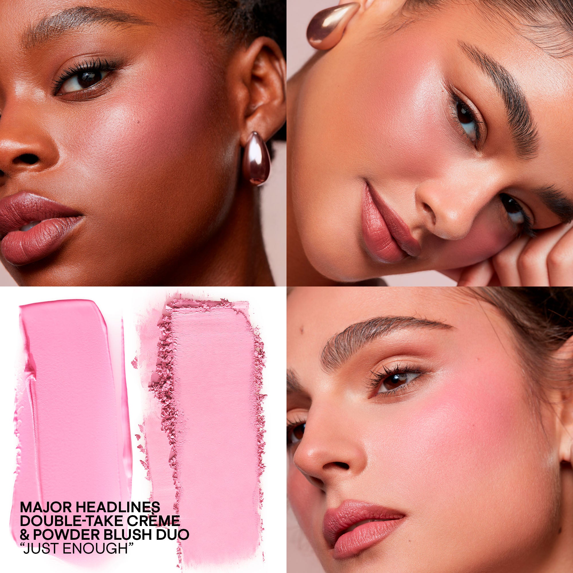 Patrick Ta  Major Headlines Double-Take Crème & Powder Blush Duo (Dúo De Rubor) 0.17 oz./5.0 g (Just Enough)