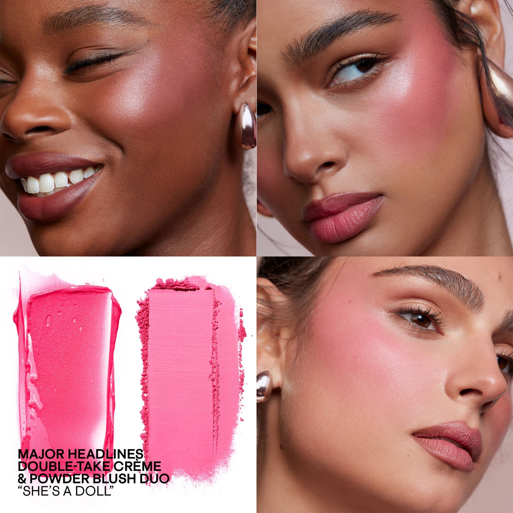 Patrick Ta  Major Headlines Double-Take Crème & Powder Blush Duo (Dúo De Rubor) 0.17 oz./5.0 g (She´s A Doll)