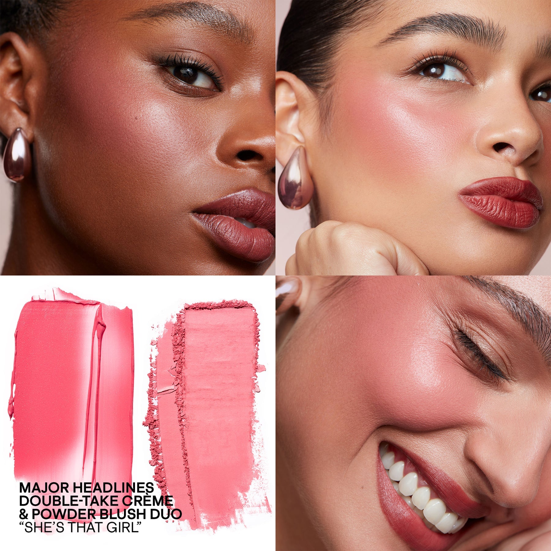 Patrick Ta  Major Headlines Double-Take Crème & Powder Blush Duo (Dúo De Rubor) 0.17 oz./5.0 g (She´s That Girl)