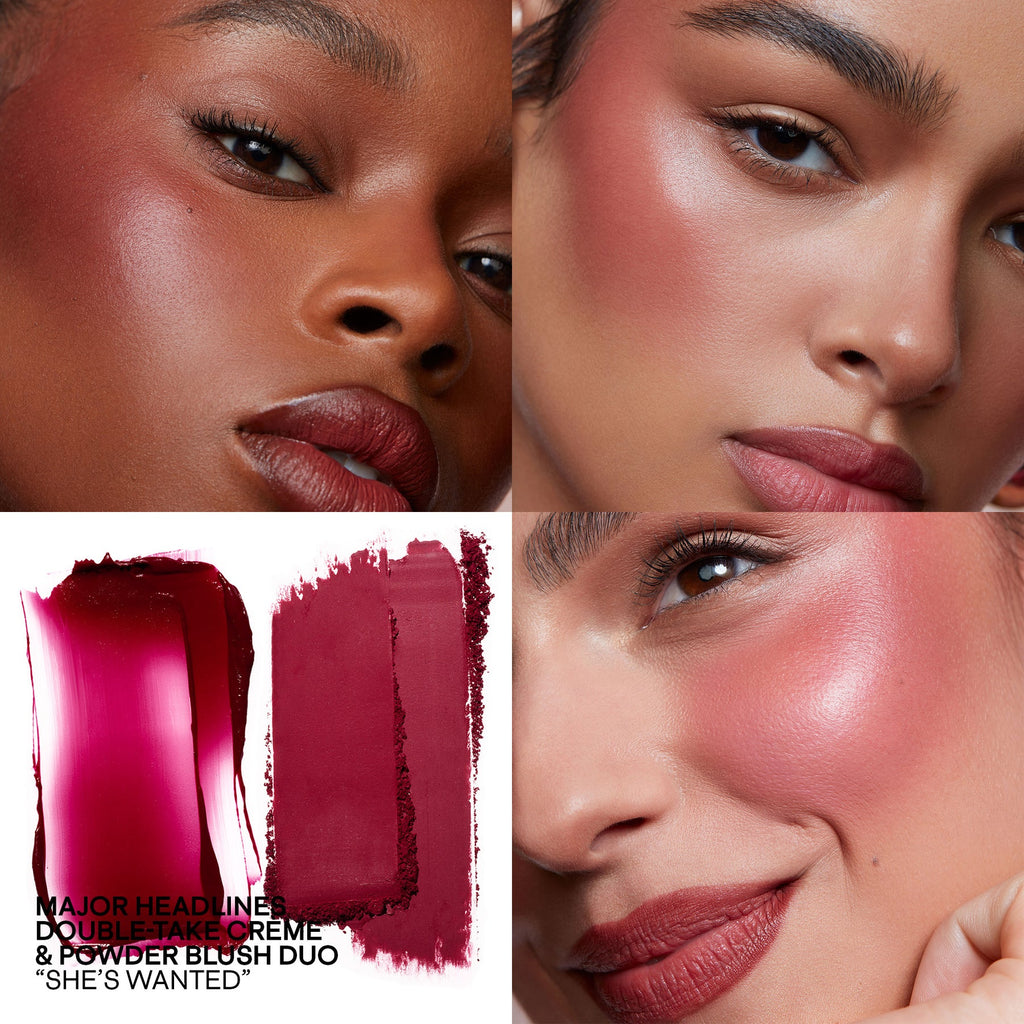 Patrick Ta  Major Headlines Double-Take Crème & Powder Blush Duo (Dúo De Rubor) 0.17 oz./5.0 g (She´s Wanted)
