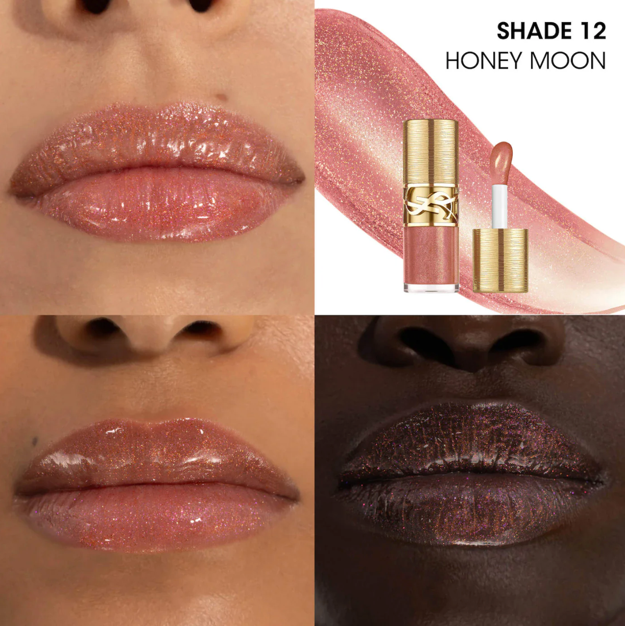 YSL Loveshine Plumping Lip Gloss 0.20 fl.oz. / 6 ml. (12 Honey Moon)
