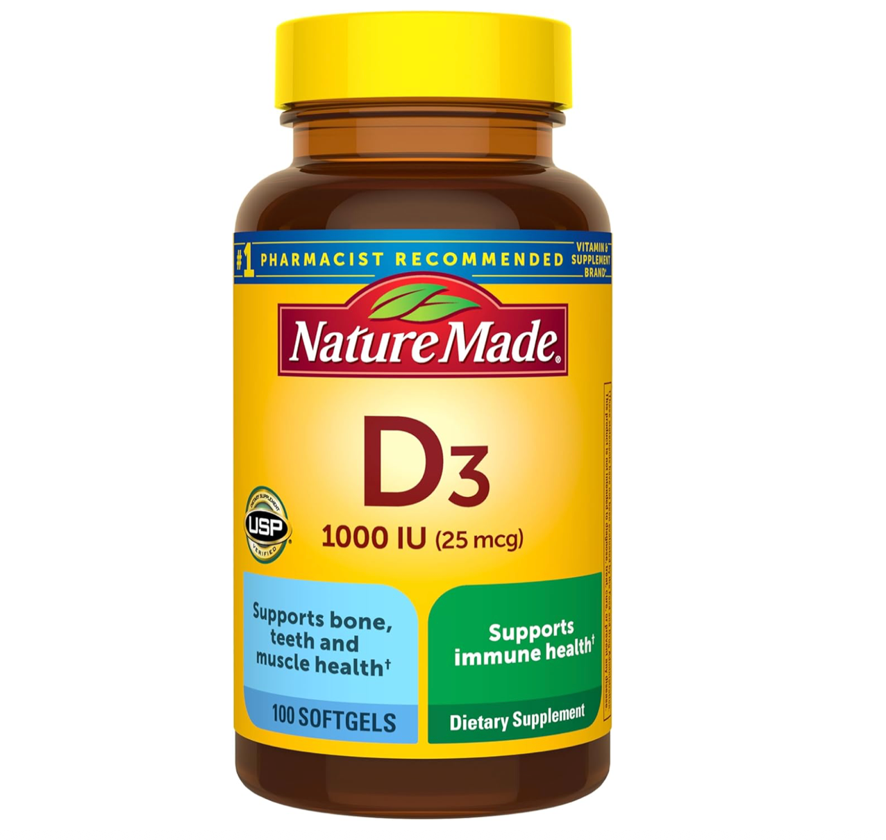 Nature Made D3 1000 IU (25 mcg) 100 Tablets