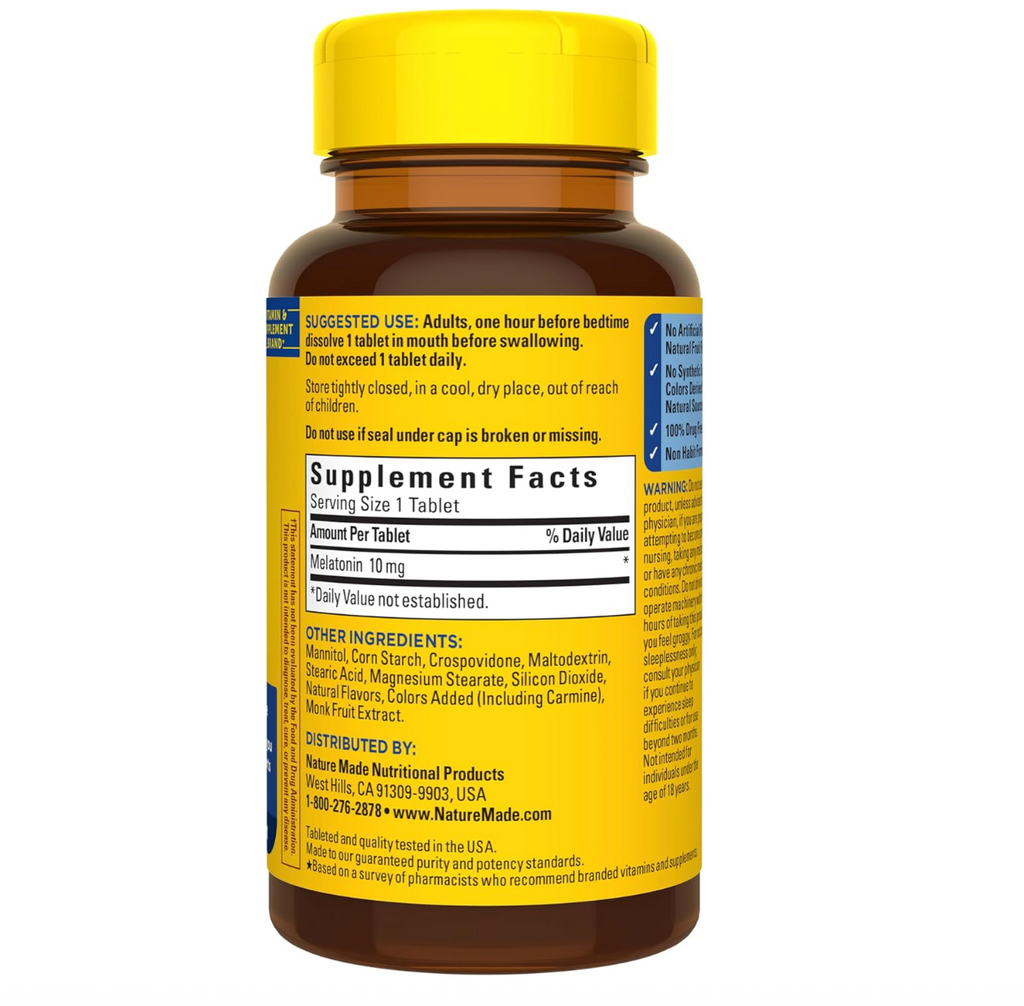 Nature Made Melatonin 10 mg (45 Tablets)