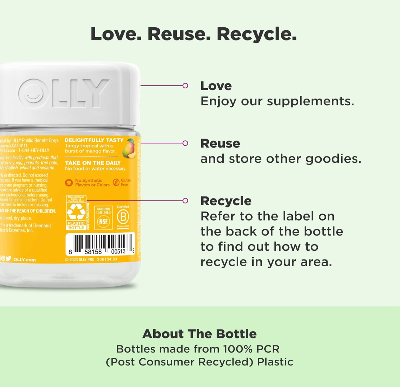 Olly Probiotic Immune & Digestive Healt (50 Gummies)
