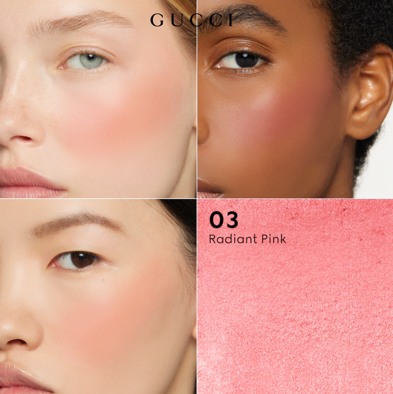 Gucci Blush De Bauté Cheeks & Eyes Powder Luminous Matte 5.5 g. (Radiant Pink 03)