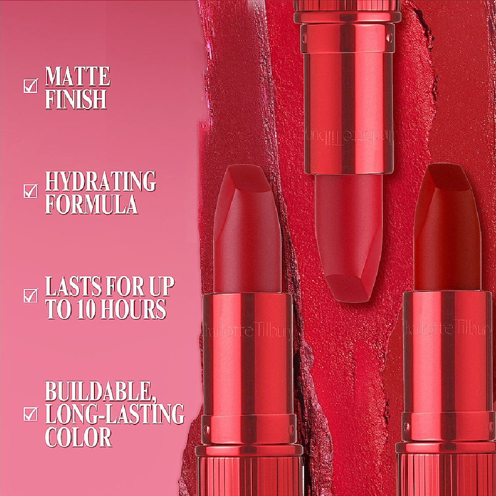 Charlotte Tilbury Matte Revolution Lipstick 3.5 g / 0.12 oz (Cinematic Red)