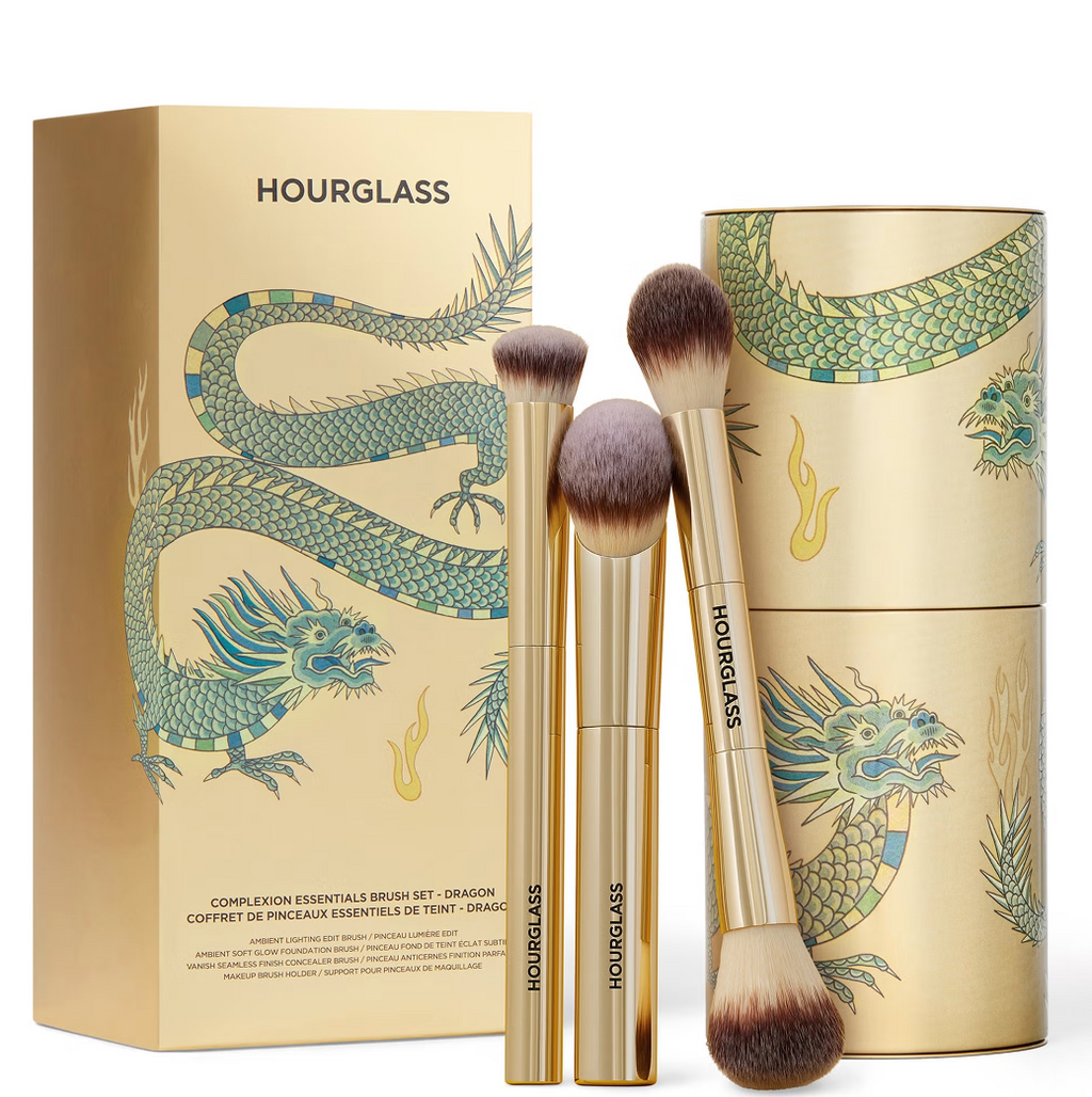 Hourglass Complexion Essentials Brush Set Dragon (Set de Brochas) Edición Limitada 3 pzas.