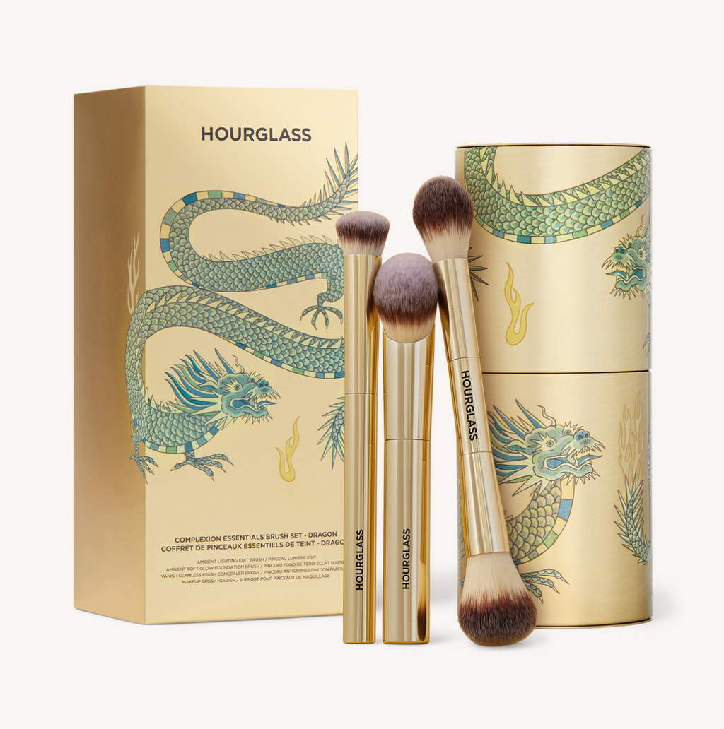 Hourglass Complexion Essentials Brush Set Dragon (Set de Brochas) Edición Limitada 3 pzas.