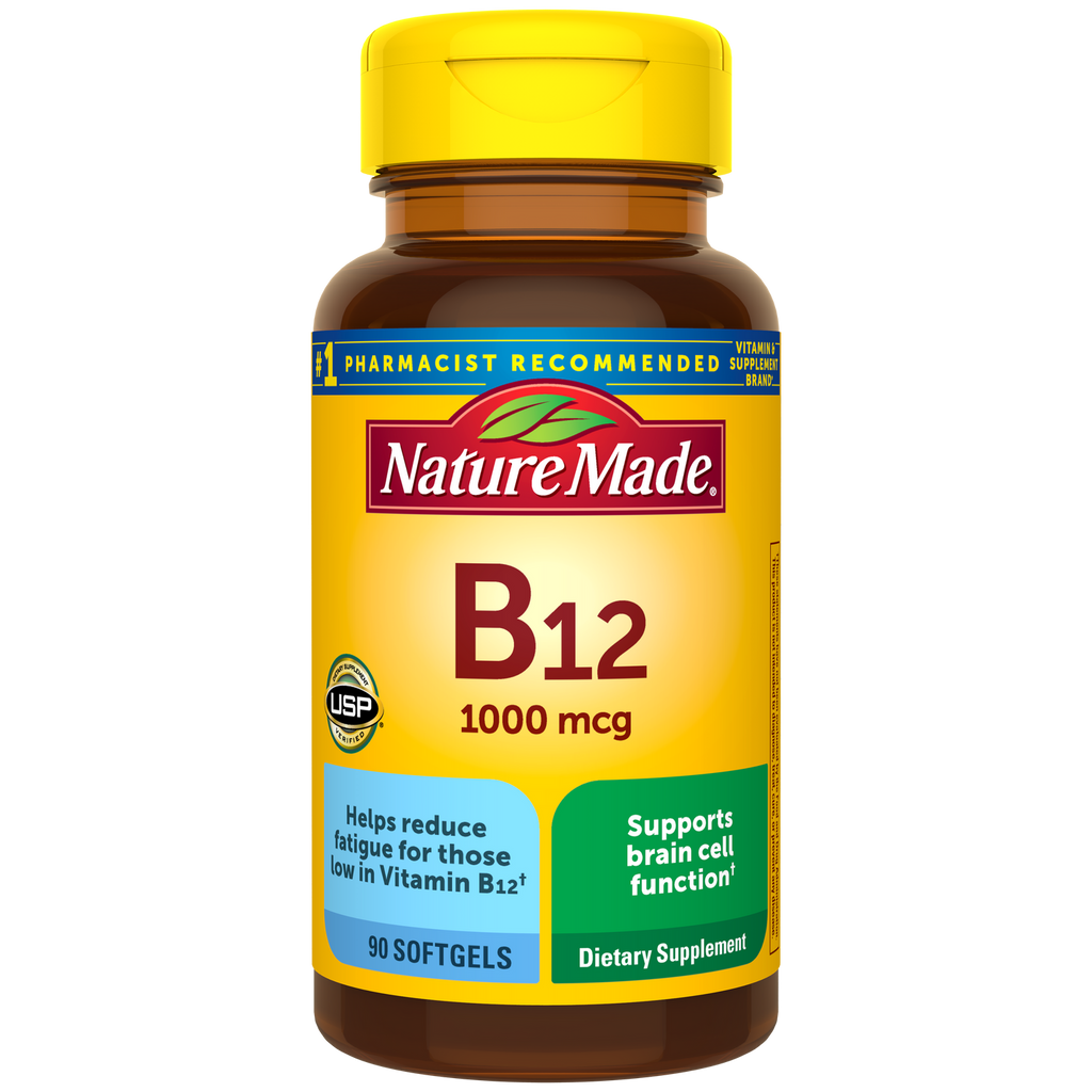 Nature Made B12 1000 mcg (90 Capsulas de gel)