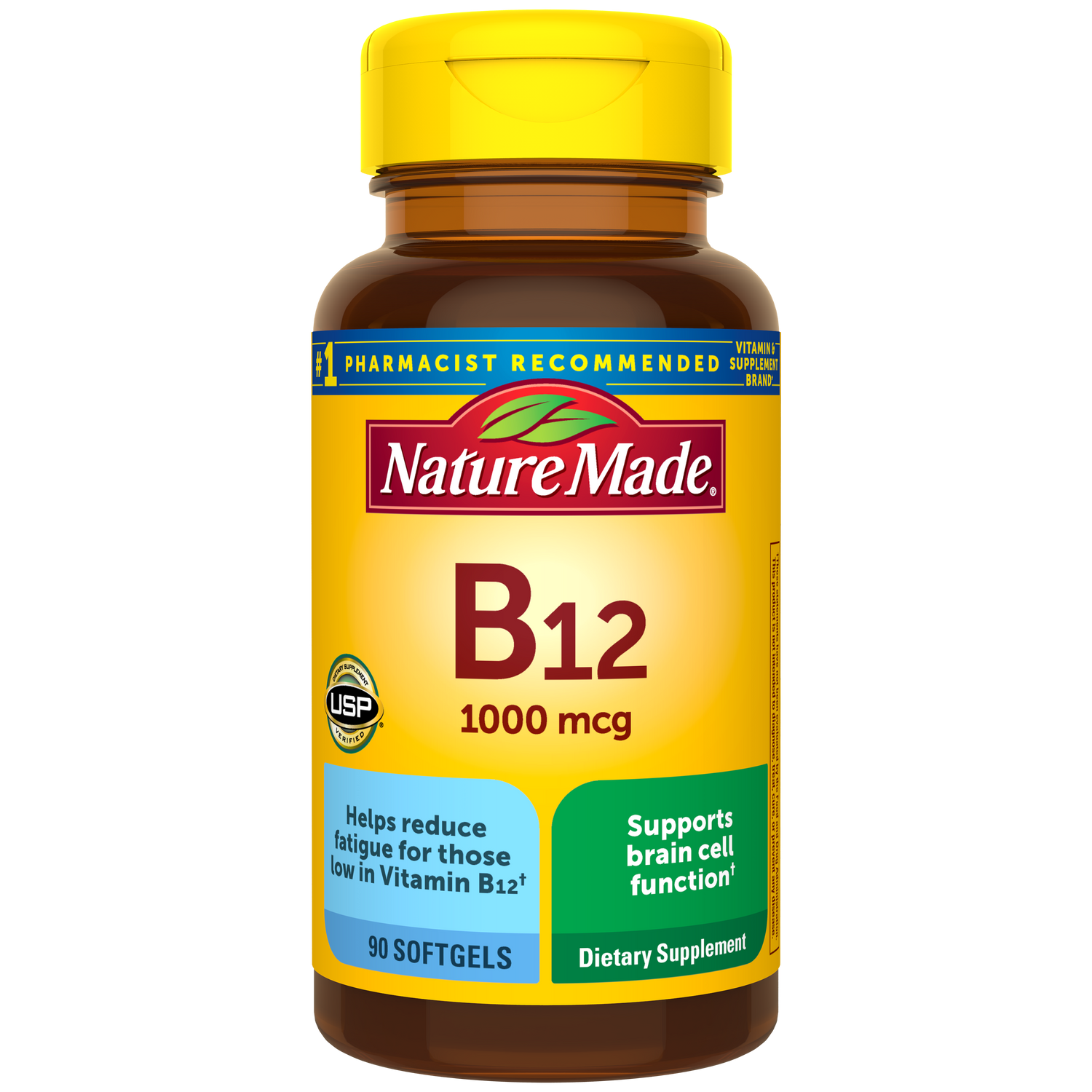Nature Made B12 1000 mcg (90 Capsulas de gel)