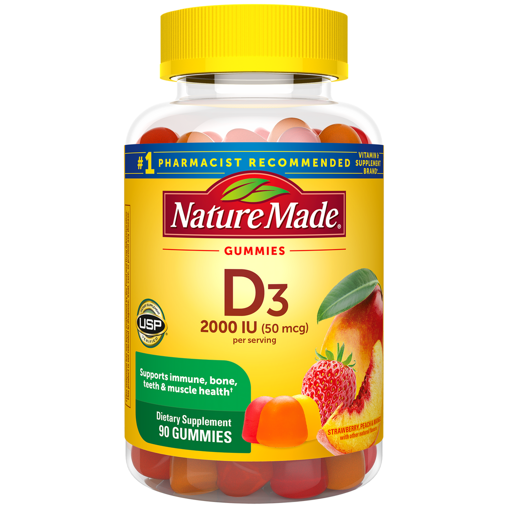 Nature Made D3 2000 IU (50 mcg)  (90 Gummies)