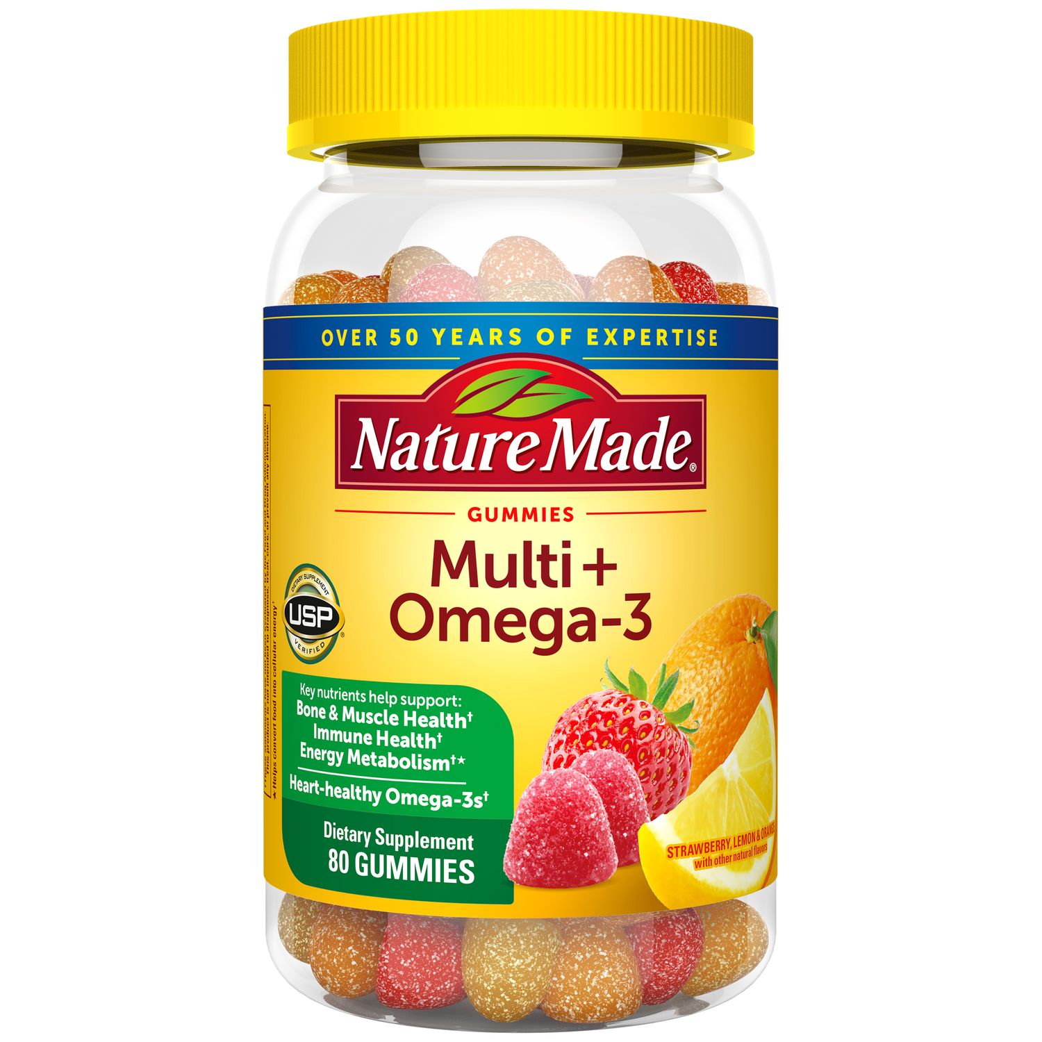 Nature Made Multi + Omega-3 (80 Gummies) 80 Gomitas