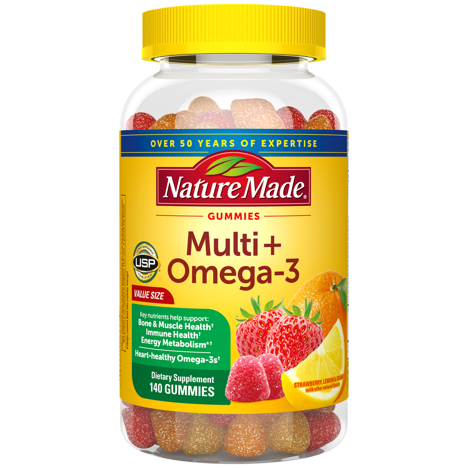 Nature Made Multi + Omega-3 (140 Gummies) 140 Gomitas