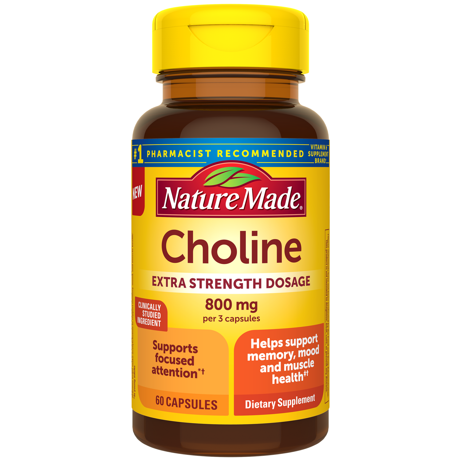Nature Made Choline 800 mg (60 Capsulas)