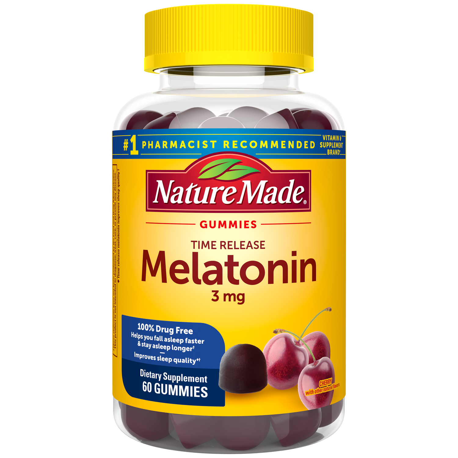 Nature Made Melatonin 3 mg (Melatonina) 60 Gomitas