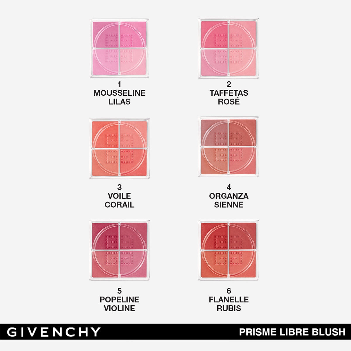 Givenchy Prisme Libre Blush 4 x 1,12 g. (3 Voile Corail)